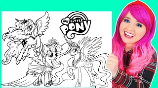 Coloring My Little Pony Princess Coloring Pages | Prismacolor Markers