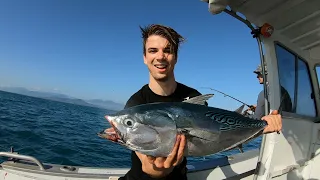 My first Tuna! (Sashimi vs Cooked) | Catch, Cook, Review