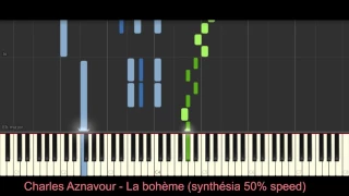 Charles Aznavour - La bohème (piano tutoriel)