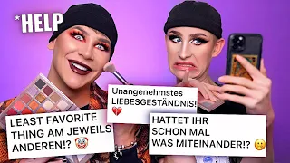 'Meinung zu Marvyns Schönheits-OP's?' 😳🤭 UNANGENEHME FRAGEN BESTIMMEN UNSER MAKEUP 🤡 @OskarArtem