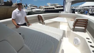 Jupiter 43 SF Center Console Boat at the 2019 Suncoast Show