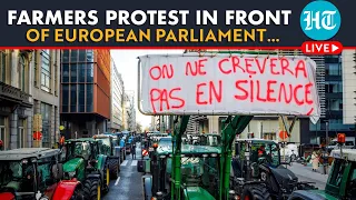 LIVE | Tractors Clog Traffic As Angry Farmers Gather In Front Of European Parliament In Brussels