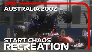 F1 2002 Australian GP Start CARNAGE Recreated | 2002 Australian Grand Prix