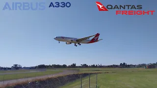 RARE! Qantas Freight A330-200 (P2F) Landing At Adelaide International Airport