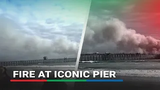 Massive fire burns at Oceanside Pier in California | ABS CBN News