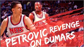 Drazen Petrovic BRUTAL REVENGE on Joe Dumars | 1993