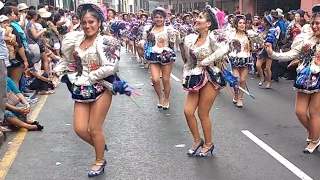 Chicas baile Saya Caporales 2017 (Virgen de la Candelaria) - Lima Perú