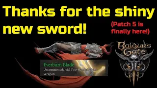 Everburn Blade - Commander Zhalk's Weapon Patch 5 Baldur's Gate 3
