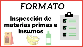 ✅ Como hacer inspección de materia primas e insumos V1 // inocuidad alimentaria