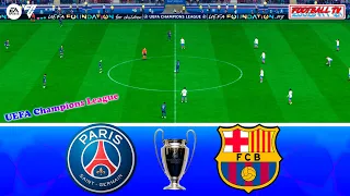 PSG vs Barcelona - UEFA Champions League 23/24 | Full Match All Goals | EA FC 24 Gameplay PC