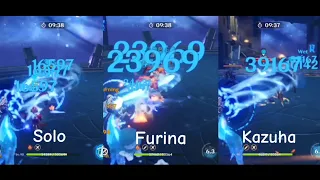 Neuvillette Solo / Furina / Kazuha Comparison - Spiral Abyss 4.5 Floor 12 | Genshin Impact