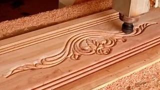 Beautiful 2d wood carving cnc router skills || perfect handling cnc router machine 2d design carving