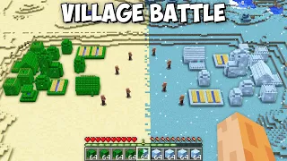 I found this CACTUS DESERT Village vs ICE FROST Village Battle in Minecraft !!! Secret Village !!!