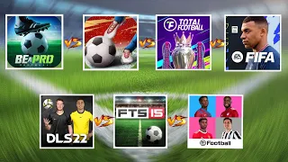 FIFA MOBILE 22 🆚 TOTAL FOOTBALL 🆚 VLF 🆚 BE A FOOTBALL 🆚 FTS 15 🆚 eFootball Pes 🆚 DLS 22 • COMPARISON