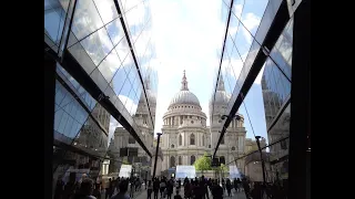 London 4K - One New Change, view of St Paul's Cathedral part 1