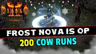 Frost nova 200fcr & max damage! 200 COW runs, INSANE tiara, HR & more - Diablo 2 resurrected