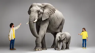 Elephant Size Comparison | 3D Animation | World's Largest Elephant!