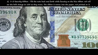 United States New $100 bill - Security Features