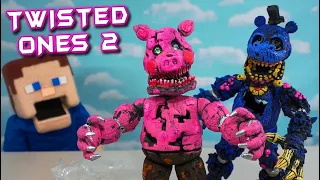 FNAF Twisted Pizzeria Simulator!!! Twisted Mr. Hippo & Twisted Pig Patch Bootleg Fake Funko Figures