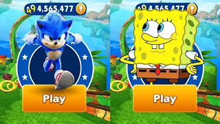 SpongeBob SquarePants vs Movie Sonic defeat All Bosses Zazz Eggman Robotnik All Characters Unlocked