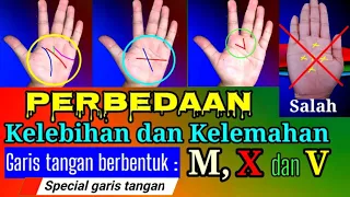 KELEBIHAN DAN KELEMAHAN GARIS TANGAN HURUF M, X DAN HURUF V