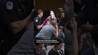 Protesters interrupt Blinken’s testimony to call for a cease-fire in Gaza