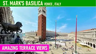 Amazing Terrace Views from St Mark's Basilica, Venice, Italy