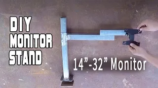 How to Make a Monitor TV Stand! Fully Adjustable! Can Hold 17 to 32 inches Monitor. DIY