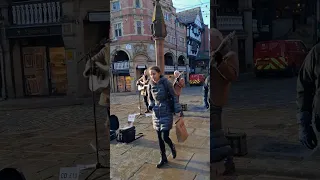 Buskers in Chester, January 2023