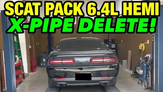 2017 Dodge Challenger Scat Pac 6.4L HEMI V8 Dual Exhaust w/ X-PIPE DELETE!