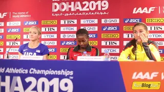 Doha WC 2019 - Women's 3000m Steeplechase Final Press Conference