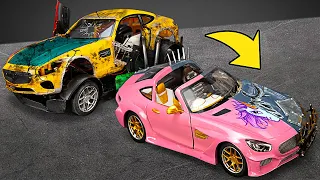 2 In 1! Barbie's Mad Max Car Transformation & Pokémon's Rich vs. Poor Craft-off! 🚗⚡