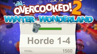 Overcooked 2. Winter Wonderland. Horde 1-4. Full Kitchen Health. 2-Player Co-op Gameplay