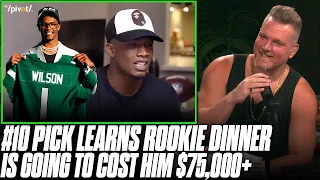 Jets Rookie Garrett Wilson Learns Rookie Dinner Is Going To Cost Him $75,000+ | Pat McAfee Reacts