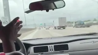 Guy speeding switching lanes crashes car during live stream video