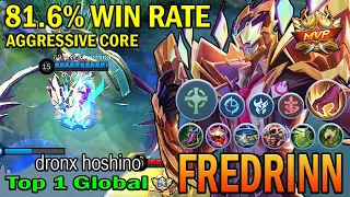 FREDRINN TOP 1 GLOBAL dronx hoshino | 81.6% WIN RATE AGGRESSIVE CORE | MOBILE LEGENDS