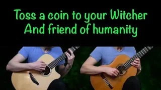 Toss A Coin To Your Witcher (Cover Lyrics Acoustic Chords Fingerstyle Classical Guitar Lesson Tabs)