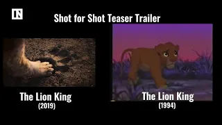 The Lion King Teaser Shot for Shot Comparison 2019 - 1994