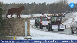 Jēkabpils novada lauksaimnieki iesaistās protesta akcijā ar cerību tikt sadzirdēti