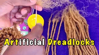 How To Make 10” 0.4CM Artificial Dreadlocks Using A Pin Crothet