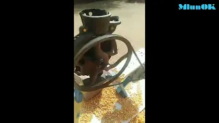 Ручная кукурузолущилка от электрического мотора теребилка кукурузы в работе
