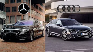 Mercedes S Class 2023 vs Audi A8 L 2023 | Which Luxury Car Reigns? #sclass #a8 #audi #mercedes