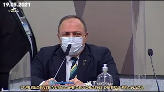 Pazuello na CPI: “presidente nunca me deu ordens”. Pazuello em outubro: “um manda e o outro obedece”