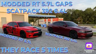 BIG HEAD_4: MODDED 5.7L RT GAPS SCATPACK 392 6.4L (MUST SEE) THEY RACE 5 TIMES