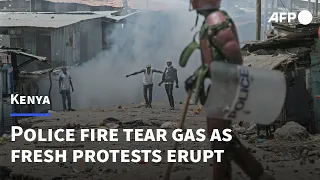 Police fire tear gas as fresh protests erupt in Kenya despite ban | AFP