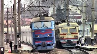 ЧС8-013 з поїздом №747 "ІНТЕРСІТІ" Дарниця-Тернопіль, ст. Речовий Ринок, г. Хмельницкий