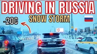DRIVING IN RUSSIA 2022 | RUSSIAN ICY ROADS AND DRIVING IN MOSCOW