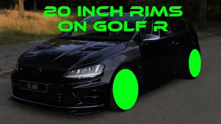 WILL 20 INCH RIMS FIT A LOWERED GOLF R