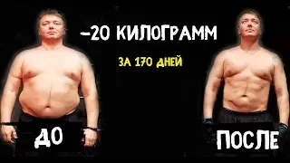 ДО и ПОСЛЕ/Похудел на 20 килограмм/Трансформация тела