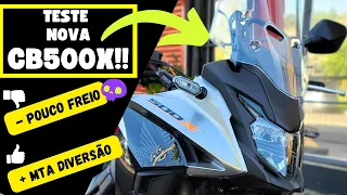 Teste nova CB500x 2023.Falta freio, sobra diversão. A moto sem concorrência!! Teste no OFF e asfalto